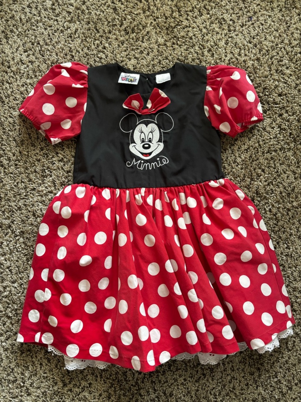 Disney Minnie Mouse Red and White Polka Dot Casual Dress